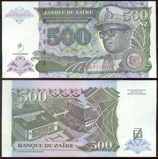 500 nuevos zaires